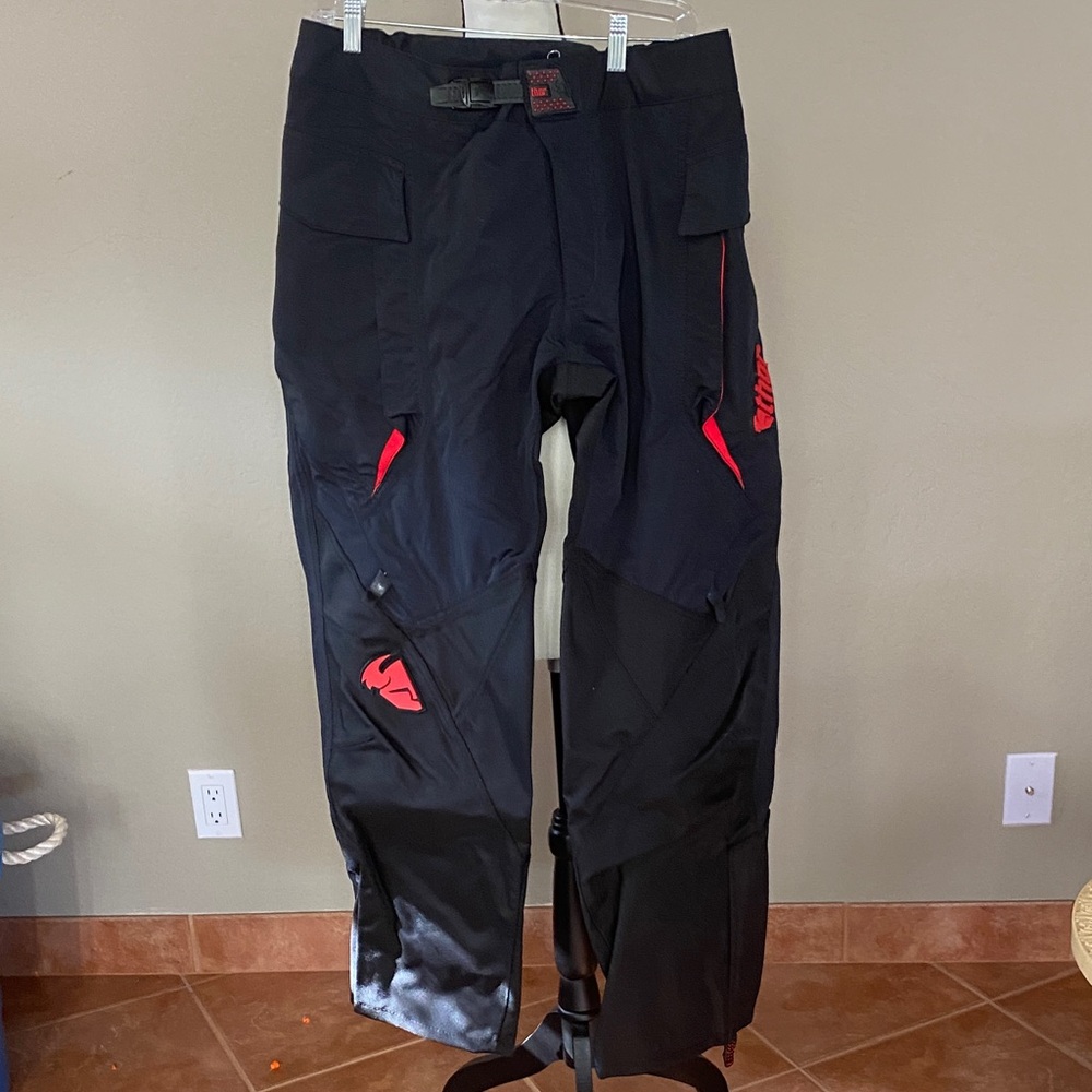 Thor Black and Red motorcycle Pants